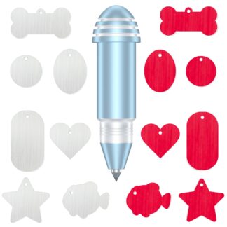 Cricut Engraving Tip/Etching Tool/Engraving Tool,with 2 Color & 7 Lovely Blank Tags,Compatible with Cricut Maker,Explore,Explore Air,Explore Air 2 and Explore One (Black & Blue)