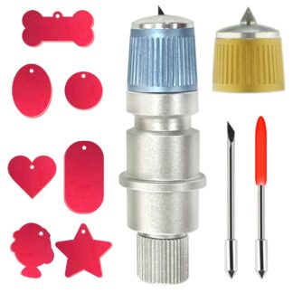 CB09 for Silhouette Cameo 4 Engraving Tip & Cuttering Holder Tool, 2 Vinyl Fabric Cutting Blade and 7 Lovely Blank Tags, for Use in Silhouette Cameo 1 2 3 4/Portrait/Curio/Graphtec 6000/ Plotter (Copy)