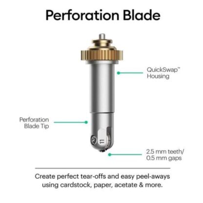 Cricut Basic Perforation Blade + QuickSwap Housing, Cutting Blade with 2.5 mm Teeth / 0.5 mm Gaps, Cuts Paper, Cardstock, Acetate & More, Compatible with Cricut Maker Cutting Machine - Image 2