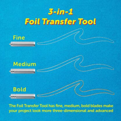 Cricut Joy Kit Foil Transfer Kit, Including Fine, Medium and Bold Blades - Image 2