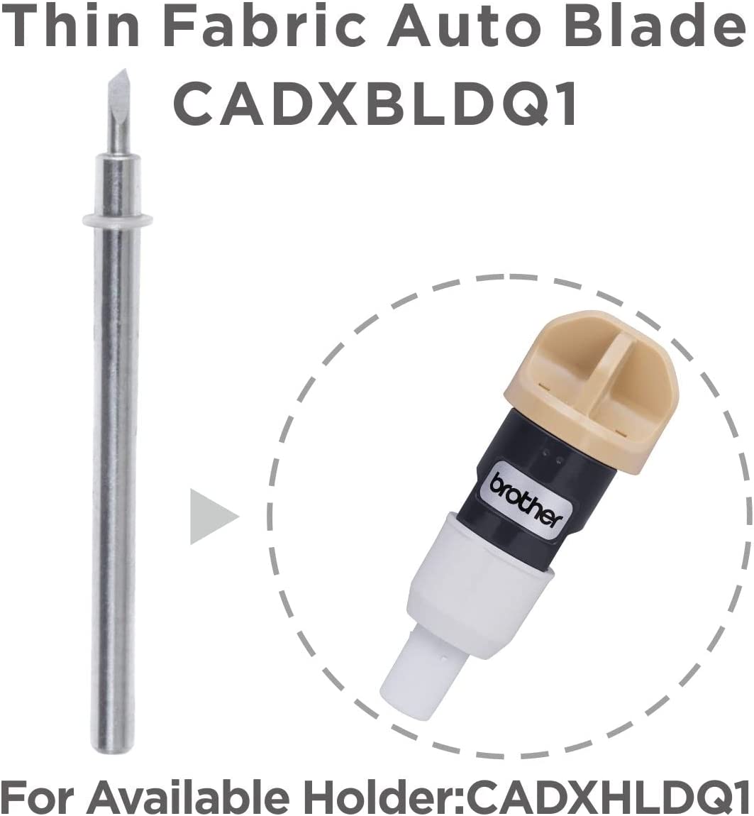 2 Pack Thin Fabric Auto Blade CADXBLDQ1 Replacement Accessory for Brother ScanNCut DX, Cuts Textiles 0.25-0.5mm Thick, for Quilting Pieces, Applique and More - Image 2