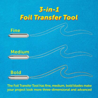 Cricut Foil Transfer Tool Replacement for Cricut Maker and Maker 3, Explore, Explore One & Explore Air 2/3, Including Fine, Medium and Bold Blades - Image 3