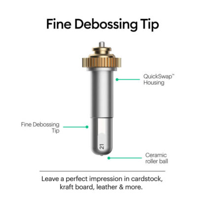 Cricut Fine Debossing Tip for Maker 3/Maker Cutting Machine Debossing Tool Debossing Blade Debossing Tip 21 Embossing Tool for Maker Deboss Designs on Thick Foil, Cardstock & More - Image 4