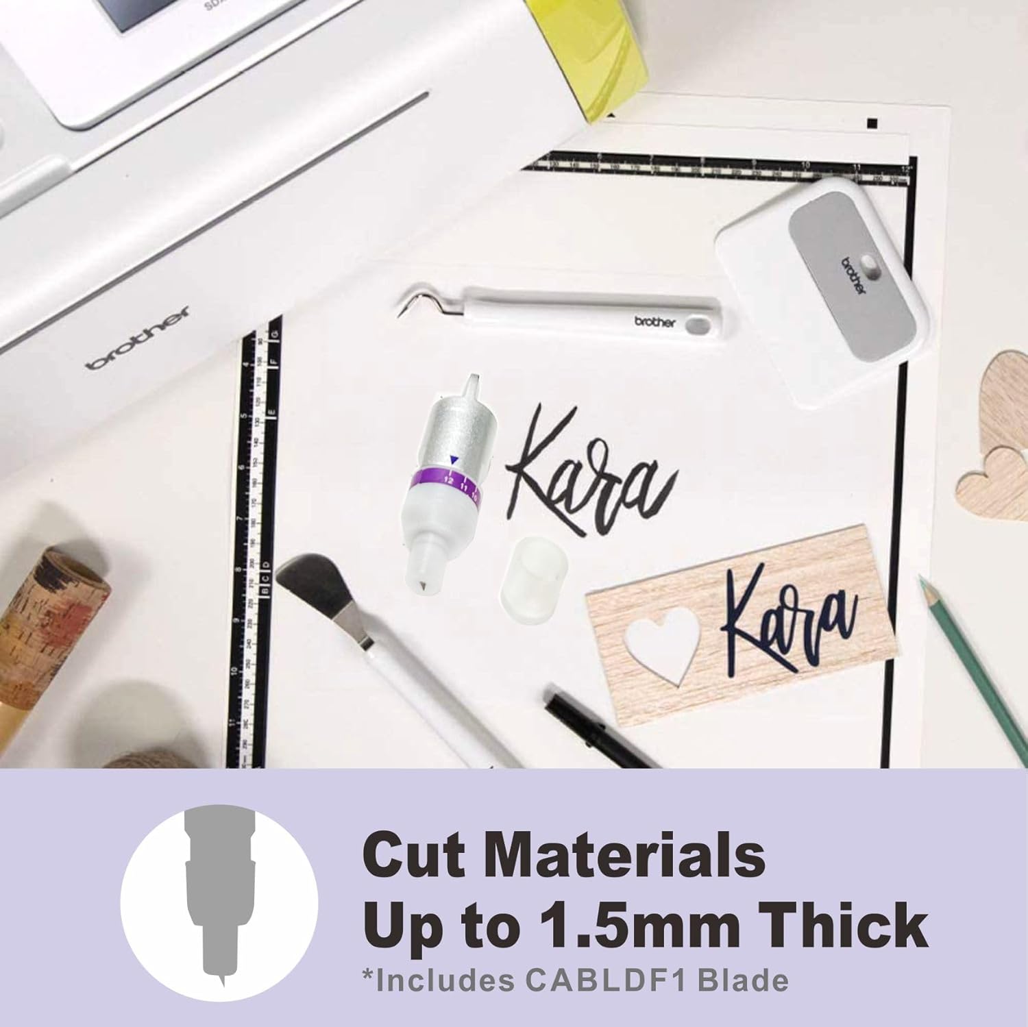 Deep Cut Blade Holder CAHLF1(Includes CABLDF1 Blade) for Brother Cutting Machines, Precision Constructed Metal Knife Block and Durable Cutting Knife - Image 2