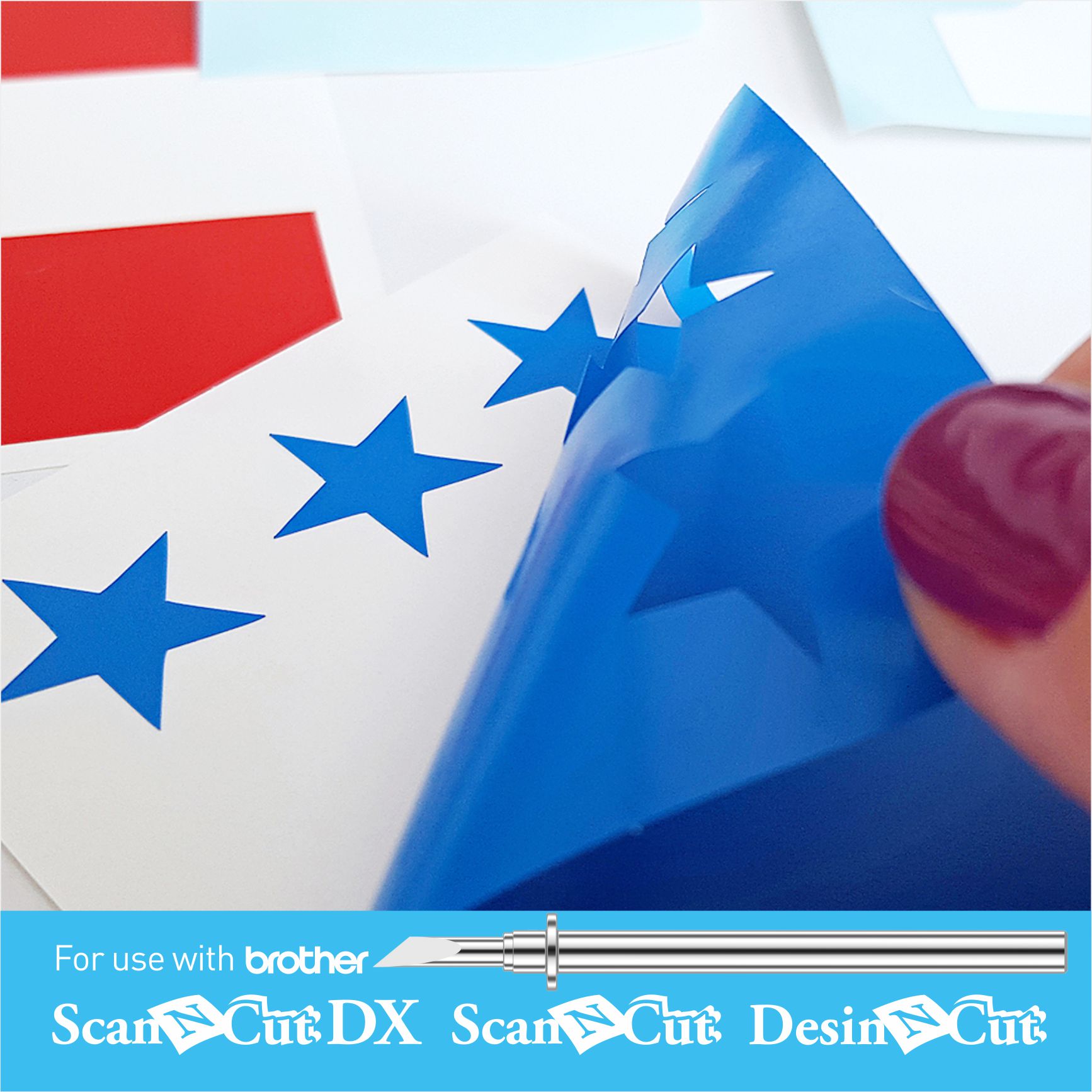 2 Pack Vinyl Auto Blade CADXBLDV1 Replacement Accessory for Brother ScanNCut DX, Create Virtually from Warm Wall Décor, Cool Apparel, and Playful Stickers - Image 3